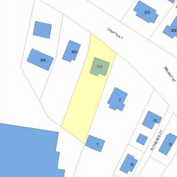 318 Crafts St, Newton MA 02460-1247 plot plan