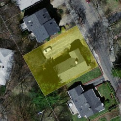 25 Troy Ln, Newton MA 02468-1016 aerial view