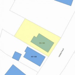 103 Lexington St, Newton MA  02466-1345 plot plan