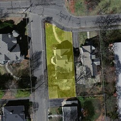 74 Washington Park, Newton MA 02460-1920 aerial view