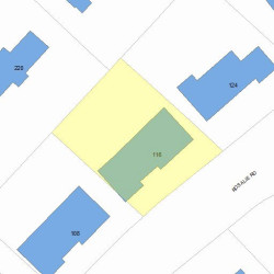 116 Rosalie Rd, Newton MA  02459-3153 plot plan