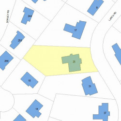 25 Larch Rd, Newton MA  02468-1413 plot plan