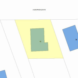 42 Auburndale Ave, Newton MA 02465-1404 plot plan