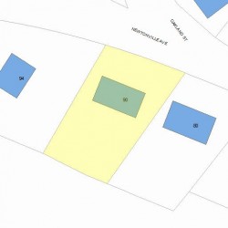 90 Newtonville Ave, Newton MA 02458-1846 plot plan