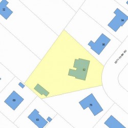 82 Esty Farm Rd, Newton MA 02459-3642 plot plan