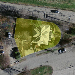 233 Commonwealth Ave, Newton MA  02459 aerial view