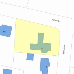 182 Cotton St, Newton MA  02458-2642 plot plan
