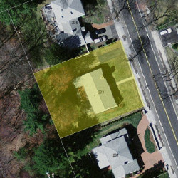 283 Winchester St, Newton MA  02461-2042 aerial view