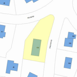 159 Carlton Rd, Newton MA 02468-1823 plot plan