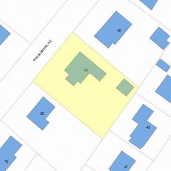 54 Windermere Rd, Newton MA  02466-2520 plot plan