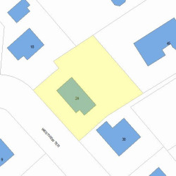 24 Westview Ter, Newton MA  02465-2345 plot plan