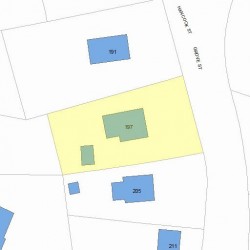 197 Grove St, Newton MA  02466-2225 plot plan