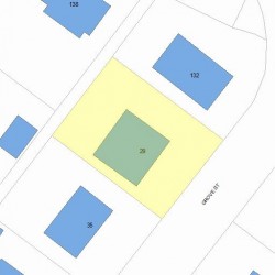 29 Grove St, Newton MA 02466-2314 plot plan