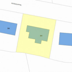 300 Woodcliff Rd, Newton MA  02461-2128 plot plan
