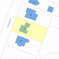 136 Beethoven Ave, Newton MA 02468-1728 plot plan