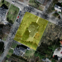 221 Woodland Rd, Newton MA  02466-2722 aerial view