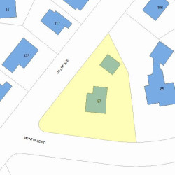 97 Montvale Rd, Newton MA 02459-1362 plot plan