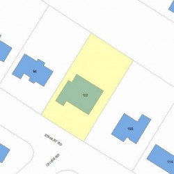 100 Stanley Rd, Newton MA  02468-2314 plot plan