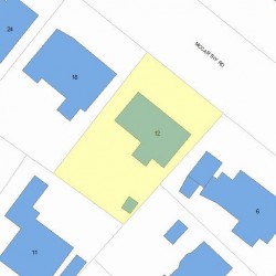 12 Mccarthy Rd, Newton MA 02459-3505 plot plan