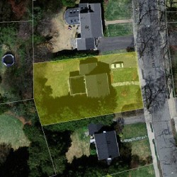 58 Ferncroft Rd, Newton MA  02468-1214 aerial view
