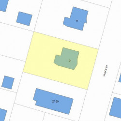 21 Talbot St, Newton MA  02465-1617 plot plan