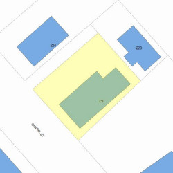 230 Chapel St, Newton MA  02458-1310 plot plan