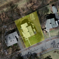 67 Canterbury Rd, Newton MA 02461-1319 aerial view