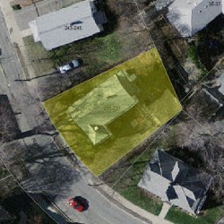 235 Pearl St, Newton MA 02458-1344 aerial view