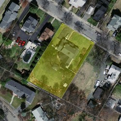 68 Pine St, Newton MA  02465-1442 aerial view