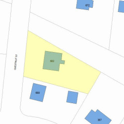 682 Chestnut St, Newton MA  02468-2043 plot plan
