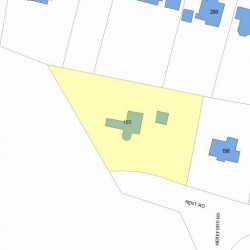 180 Kent Rd, Newton MA  02468-1108 plot plan