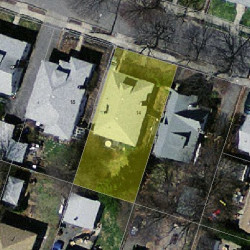 14 Dana Rd, Newton MA 02465-1118 aerial view