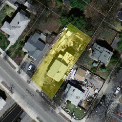 257 River St, Newton MA  02465-1435 aerial view