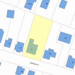 13 Gardner St, Newton MA 02458-1504 plot plan