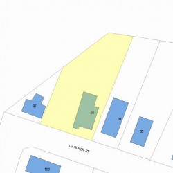 93 Gardner St, Newton MA 02458-1439 plot plan