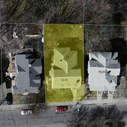 85 Madison Ave, Newton MA 02460-1904 aerial view
