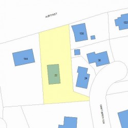 22 Gray Birch Ter, Newton MA  02460-1829 plot plan