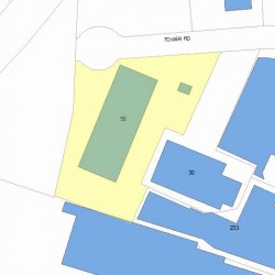 50 Tower Rd, Newton MA  02464-1599 plot plan
