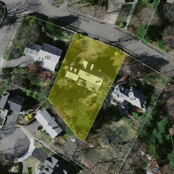 122 Bellevue St, Newton MA  02458-1921 aerial view