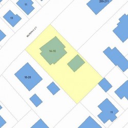 14 Murphy Ct, Newton MA  02458-1223 plot plan