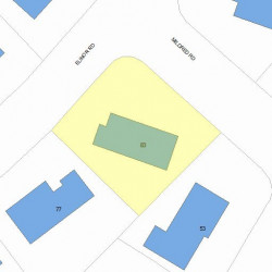 83 Elinor Rd, Newton MA 02461-1821 plot plan