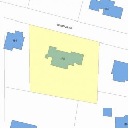 170 Windsor Rd, Newton MA 02468-1120 plot plan