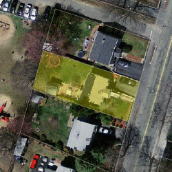 183 Cherry St, Newton MA  02465-1241 aerial view