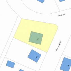 27 Aspen Ave, Newton MA 02466-3022 plot plan
