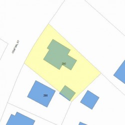290 Central St, Newton MA  02466-2203 plot plan