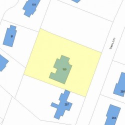 199 Temple St, Newton MA  02465-2332 plot plan