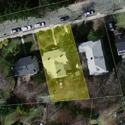 130 Otis St, Newton MA  02460-1846 aerial view