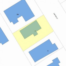 9 Carter St, Newton MA  02460-2006 plot plan