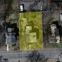 85 Washington Park, Newton MA  02460-1917 aerial view