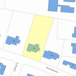25 Bound Brook Rd, Newton MA 02461-2014 plot plan